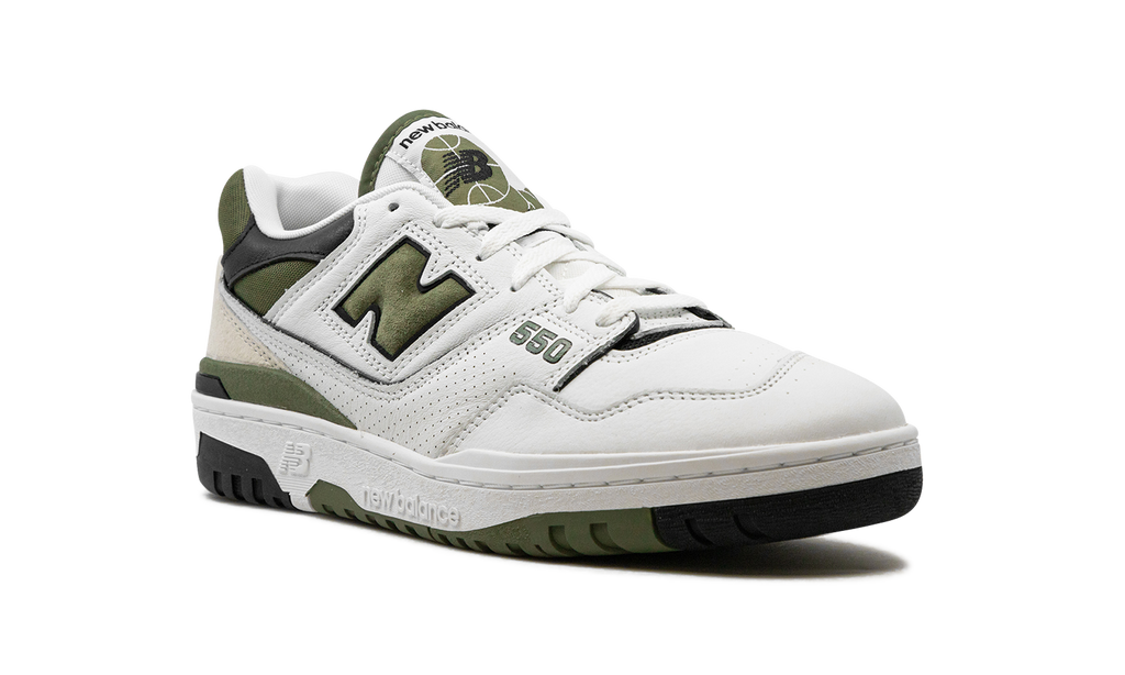 New Balance 550 White / Dark Olivine