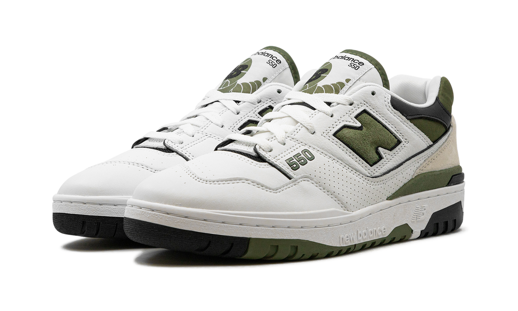 New Balance 550 White / Dark Olivine